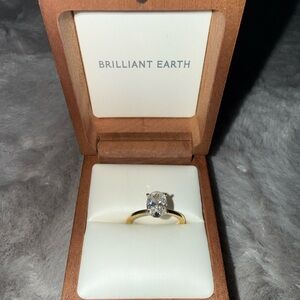 Brilliant Earth Oval 1.51 Carat Lab Created Diamond Engagement Ring